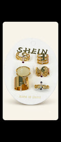 STONE STAINLESS STEEL RING SET