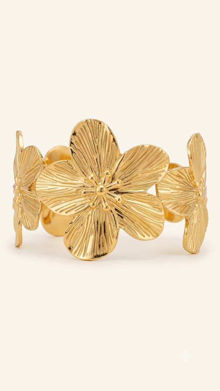 Floral Cuff Bracelet