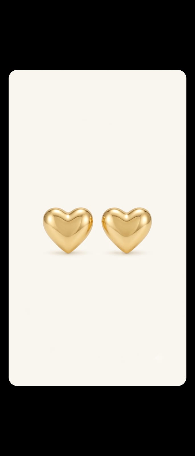Heart Stud Earrings in gold – Hooré