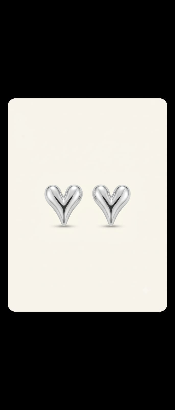 Heart Stud Earrings in silver – Hooré