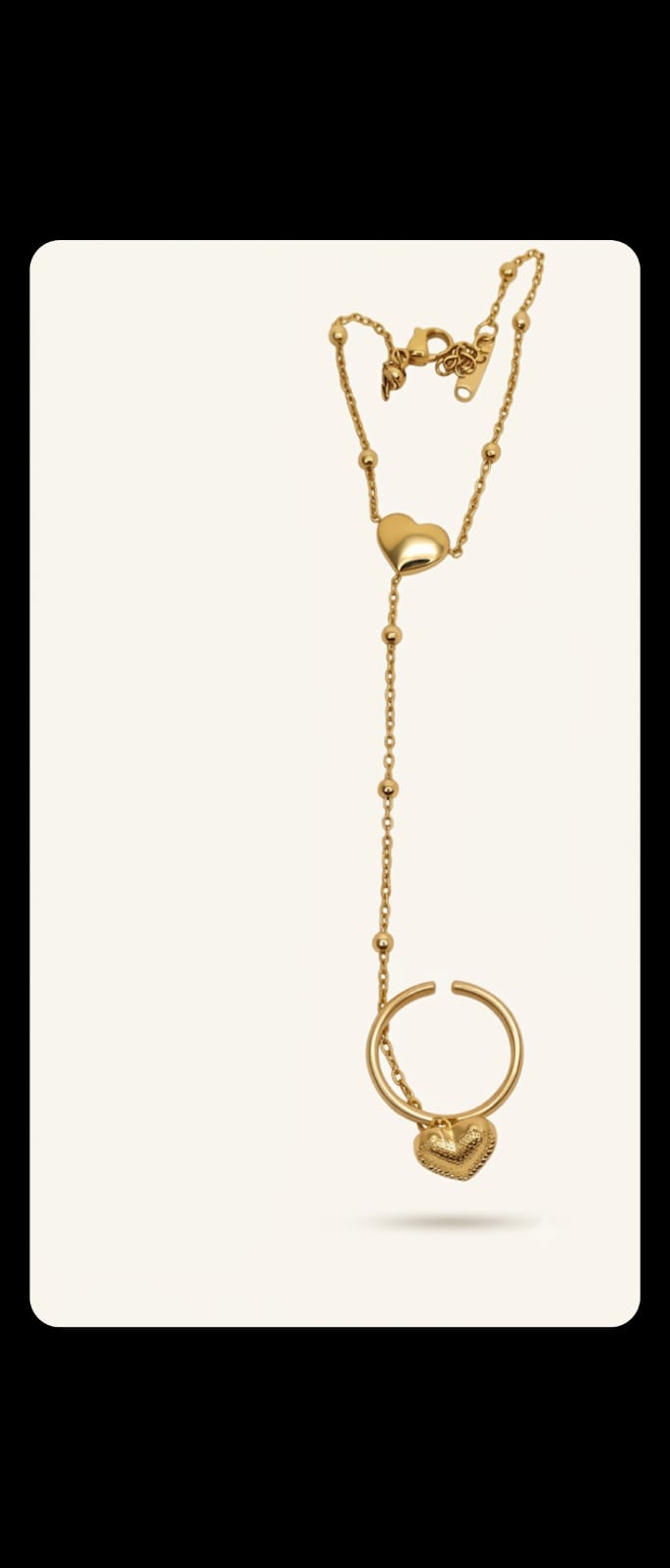 Heart Charm Ring Bracelet – Hooré